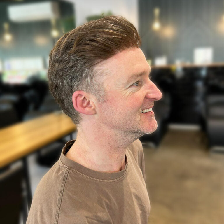 PU-FRONTAL: Men's Frontal Hair Piece for Receded Hairline