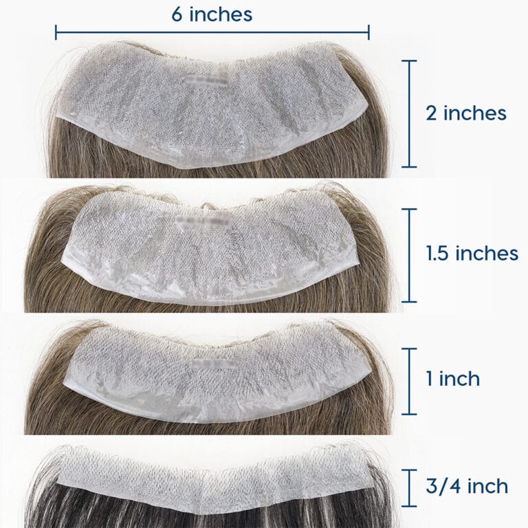PU-FRONTAL: Men's Frontal Hair Piece for Receded Hairline