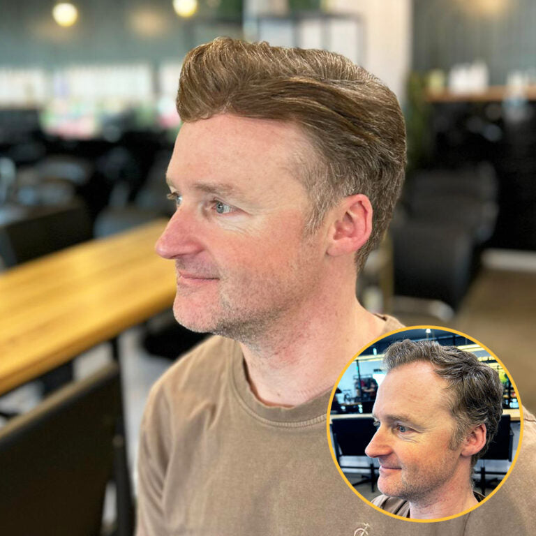 PU-FRONTAL: Men's Frontal Hair Piece for Receded Hairline