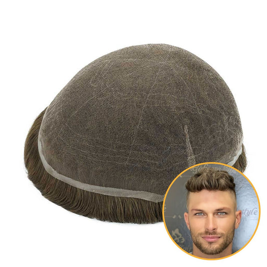 HS7: Full Swiss Lace Hair System Realistic Hairline