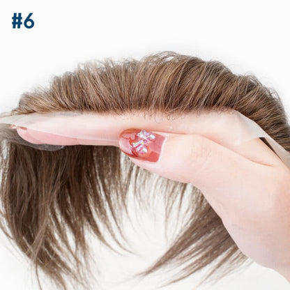 PU-FRONTAL: Men's Frontal Hair Piece for Receded Hairline