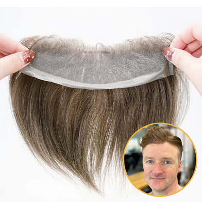 PU-FRONTAL: Men's Frontal Hair Piece for Receded Hairline